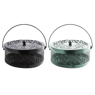 Portable Incense Burner Holder with Handle Incense Coil Burner Mosquito Repellent Coil Holder for Outdoor Garden Patio Camping