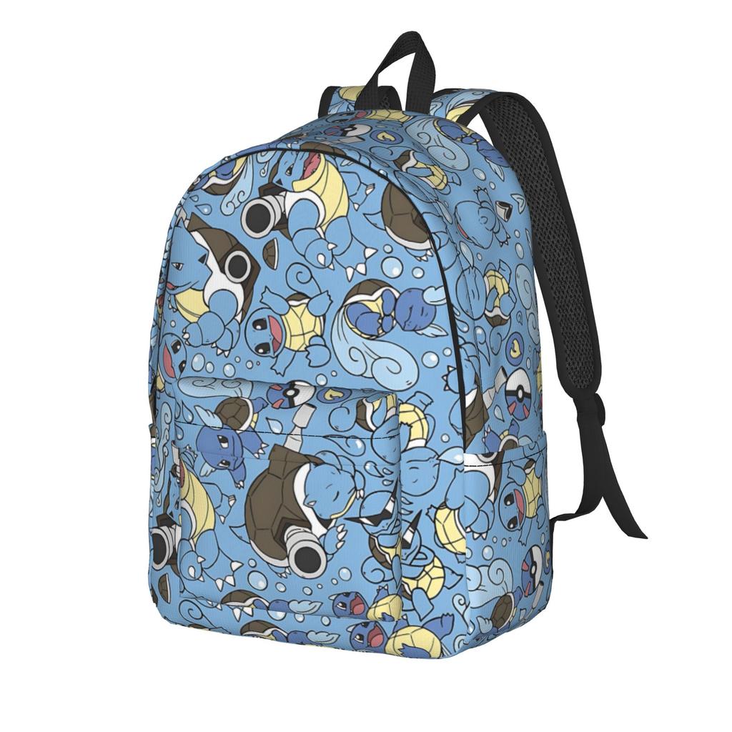 Fashion Pokemon Theme Blastoise Backpack  Mochilas Classic For Work Sturdy Shoulder Rucksack
