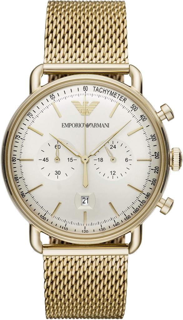 Emporio Armani AR11315 Officially Gold Men's Watch, Imported,
