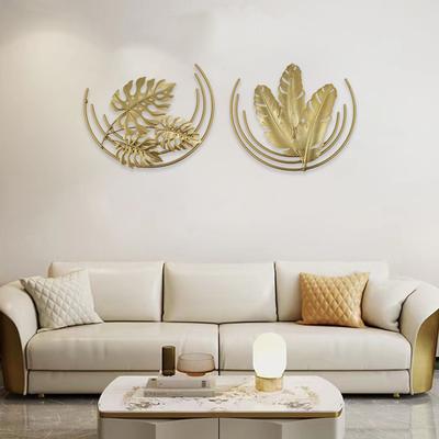 1PC Skandinavischen Gold Blatt Eisen Wand Dekor Eisen Dekor Eingangsbereich Wand Wand Hängen Hause