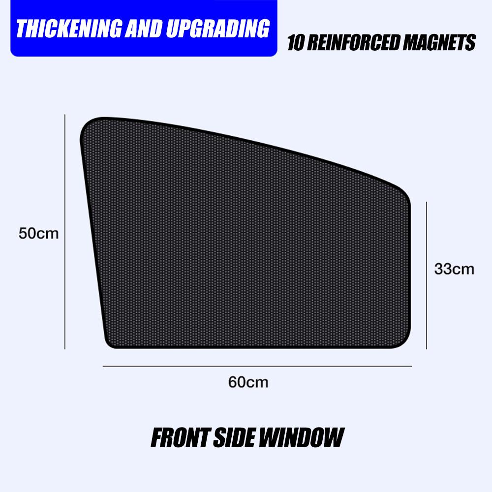 Car Sunshade Curtain Auto Window 5D Carbon Yarn Magnetic Suction Thermal Insulation Sunshade Cloth Unidirectional Perspective