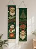 1pc Christmas Wall Hanging Tapestry Cute Santa Claus, Snowman & Christmas Tree Tapestry with Tassel Home Festive Wall Decor Gift