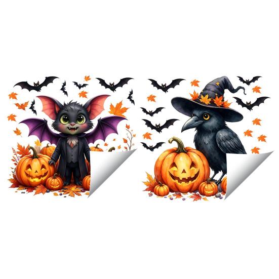 Halloween Toilet Decals Cute In Suit Cartoon Bat