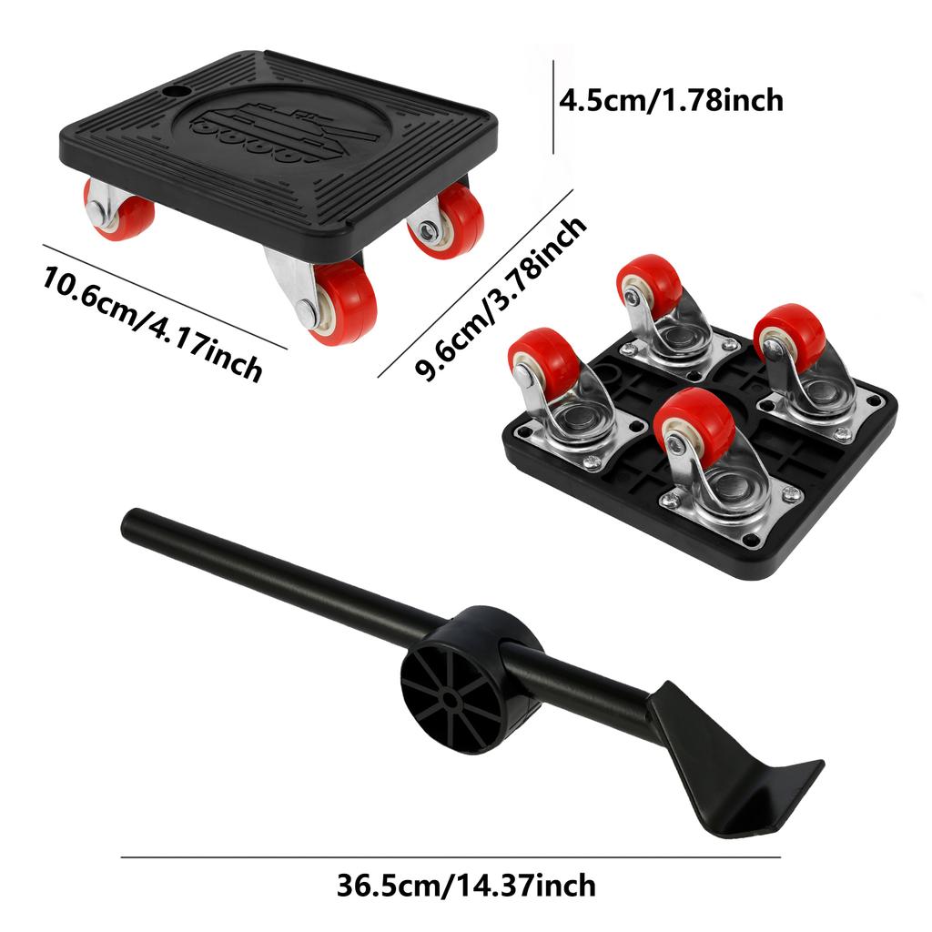 Heavy Duty Furniture Lift Mobile Tool Kit with 4 Wheels 330 Lbs 360° Swivel Furniture Mobile Trolley for Appliance Sofa Handling