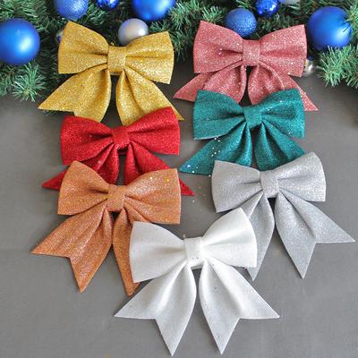 Christmas Pearl Cotton Gold Bow Diy Shopping Mall Christmas Tree Decoration Pendant Gift Box Accessories