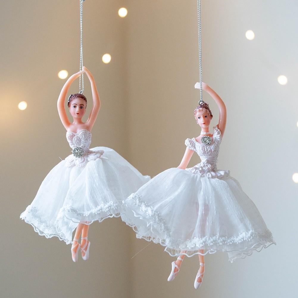 Baletní andělská ozdoba Vánoční baletní panenka přívěsek