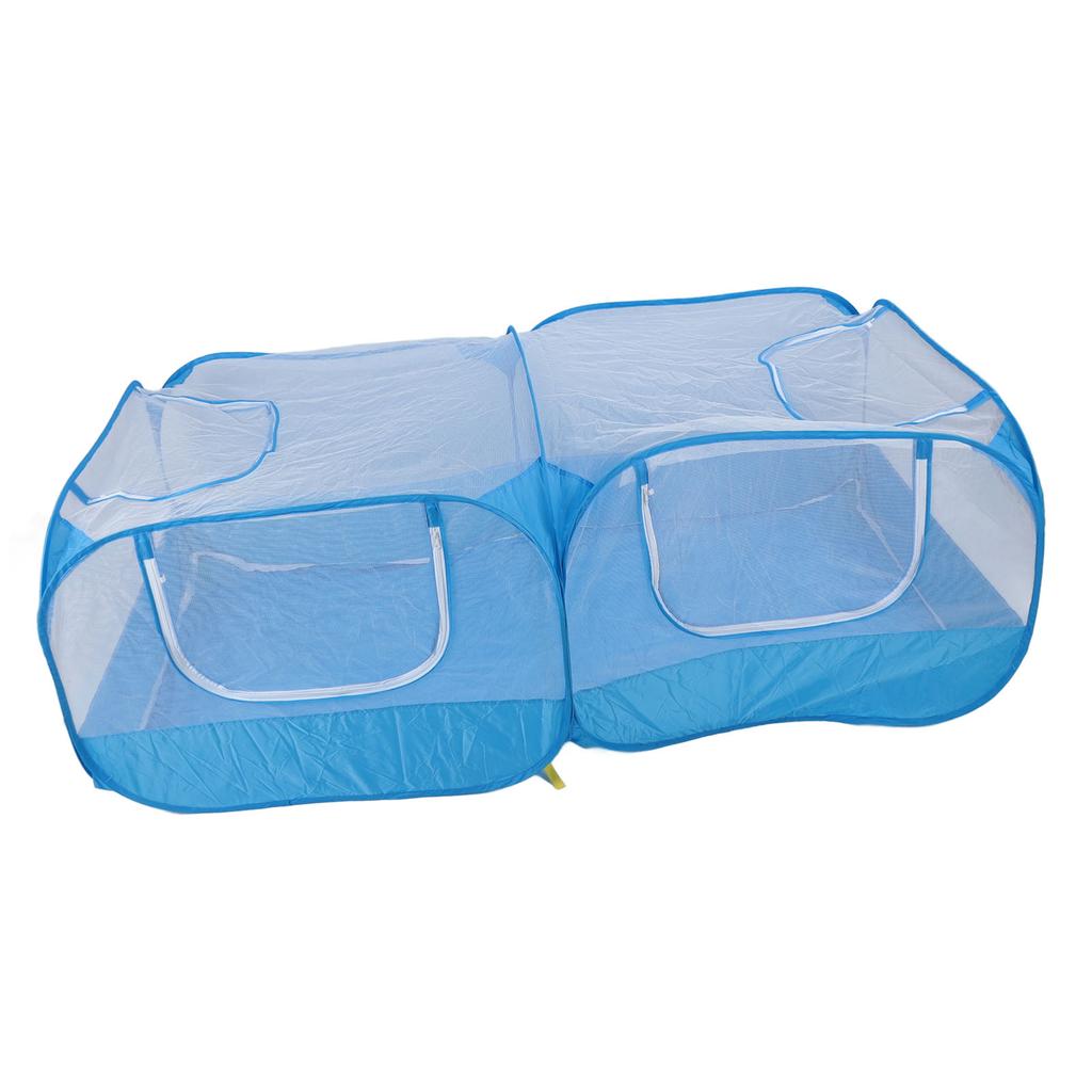 Foldable Pet Play Tent Portable Breathable Transparent Mesh Wall Pop Open Small Animal Playpen for