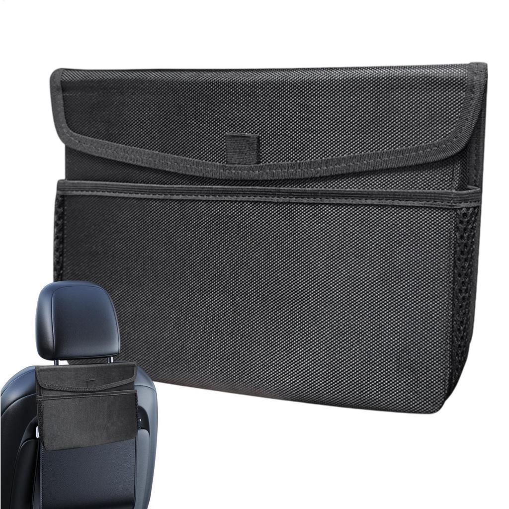 Car Trash Can For Back Seat Large Capacity Foldable Waterproof Bag Auto Back Seat Storage Bag For Family Friends Files Toys