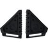 70472 Solid Rubber Heavy Duty Black Wheel Chock 2-Pack, 8" x 4" x 6"