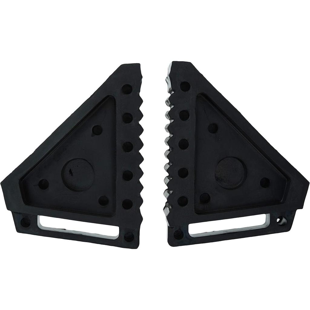 70472 Solid Rubber Heavy Duty Black Wheel Chock 2-Pack, 8" x 4" x 6"
