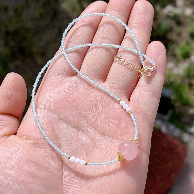 Natural Crystal Energy Necklaces - 4 Styles for Wealth, Love, Protection - Yellow Crystal, Rose Quartz, Malachite, Tiger's Eye Gift