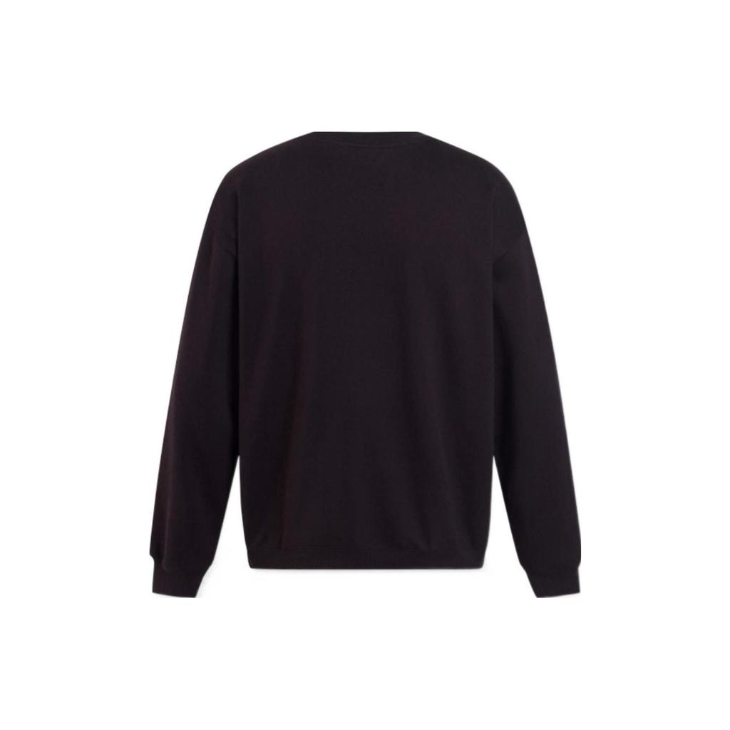 Levis Buchstabenlogo Bedrucktes Rundhals-Freizeit-Sweatshirt Herren Sweatshirt Schwarz A5507-0000