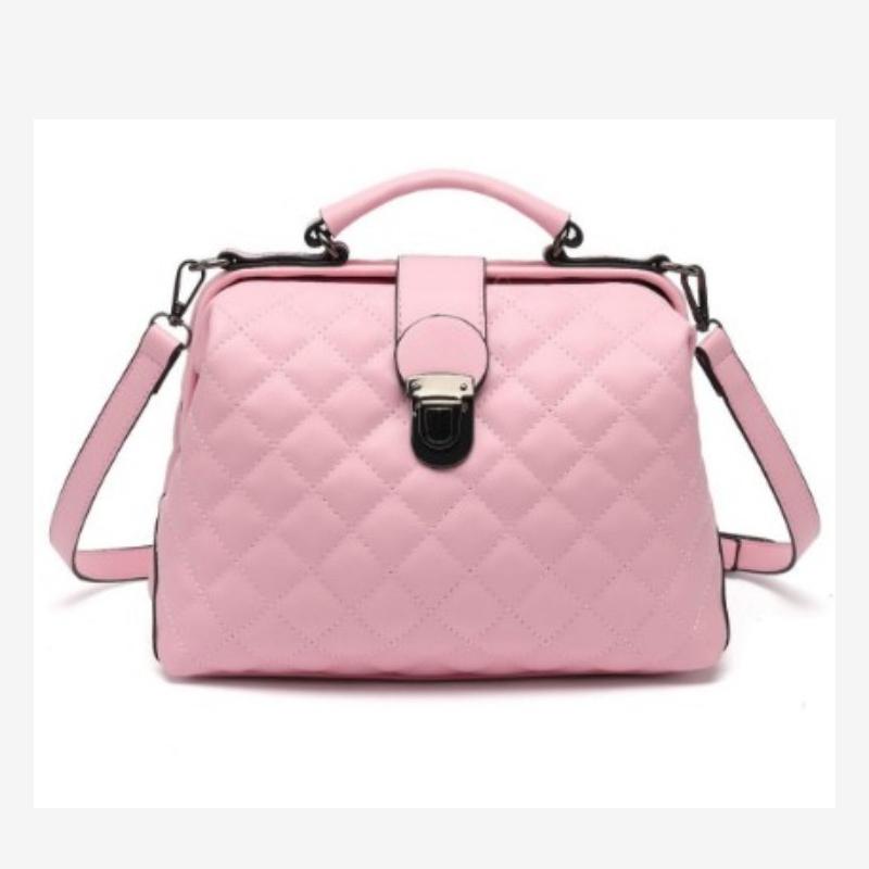 Модная и универсальная женская сумка Модная сумка через плечо с диагональю розовый 2760₽