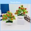 Fruit Faux Oranges Tree Potted Plant For Office Desk And Background Photography