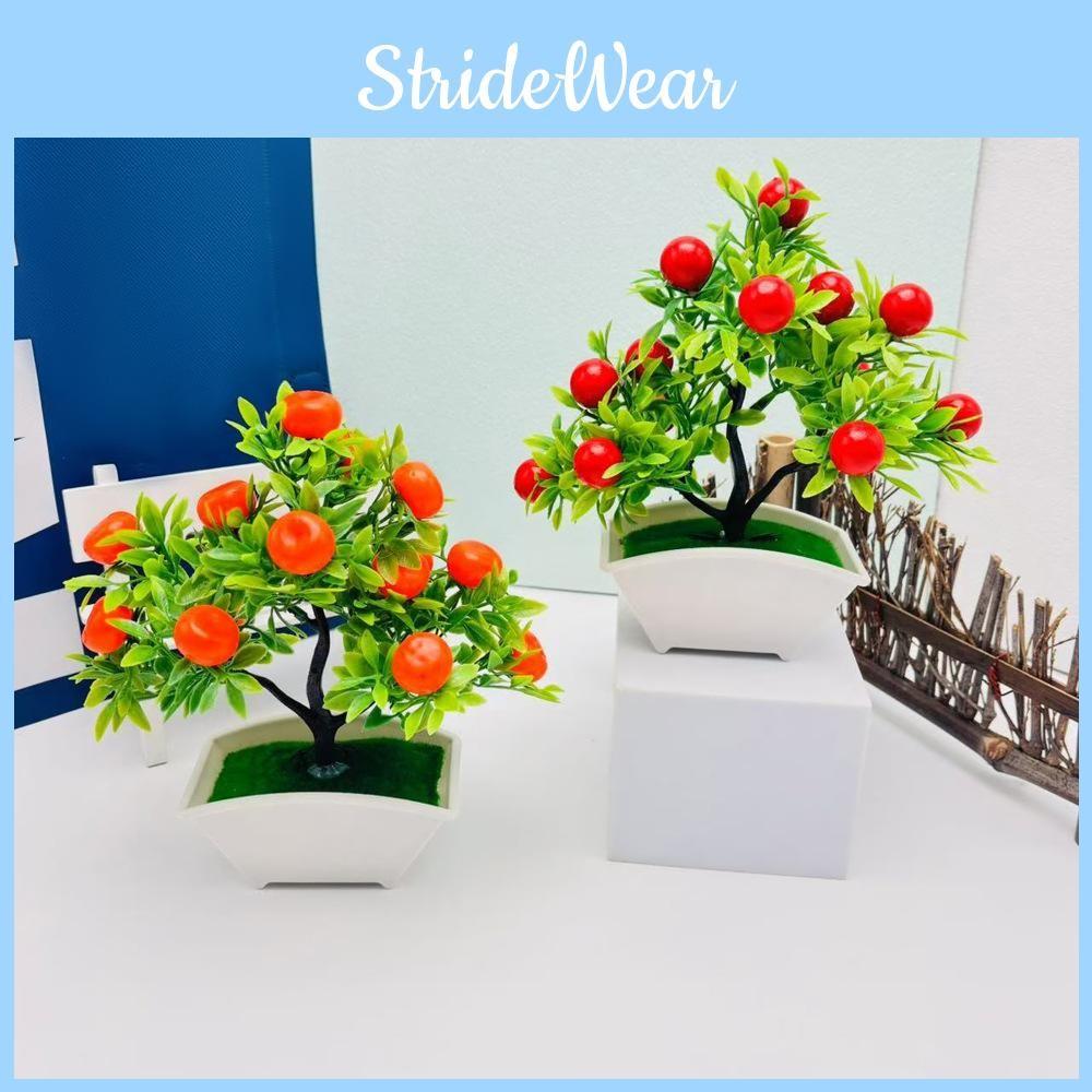 Fruit Faux Oranges Tree Potted Plant For Office Desk And Background Photography