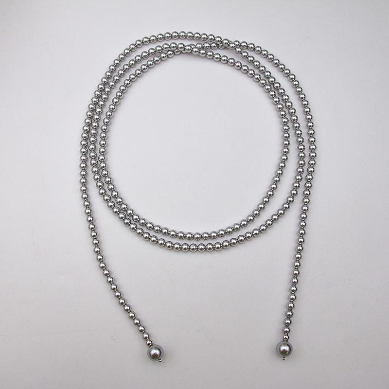 Layered Long Pearl Sweater Necklace: Stylish Imitation Pearl Accessory for Women