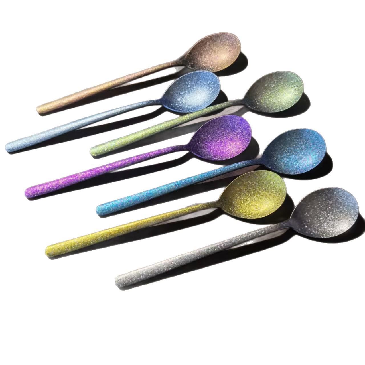 

Korean Style Pure Titanium Dining Spoon - Versatile for Dessert, Rice & Kitchen Use Brilliant Silver