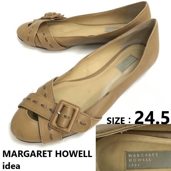 MARGARET HOWELL Idea Low Heel Pumps Size 24.5 Beige Flat Shoes