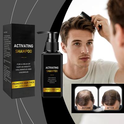 Shampoo gegen Haarausfall für Männer: Sanfte Reinigung fördert die Verdickung, reduziert Haarausfall und nährt die Kopfhaut. Herrenshampoo, 100 ml