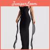 Sexy Backless Vneck Fish Tail Evening Dress With Splicing Fabric
