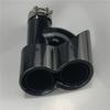 Universal H Style Pair 63mm Inlet 3D Glossy 100% Real Carbon Fiber Car SUV Conjoined Dual Exhaust Pipe Tail Muffler Tip