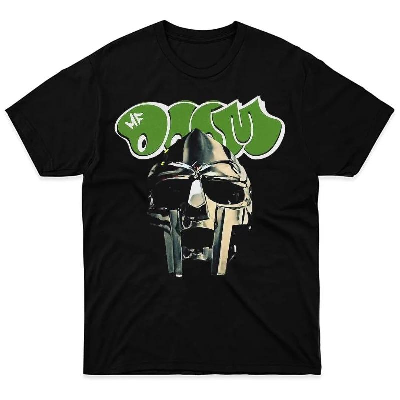 MF DOOM Rapper Grafické Bavlněné Tričko Unisex Denní Ležérní Top Módní Vše-ladící Volná Černá Bílá Trička Muži Ženy Krátký Rukáv