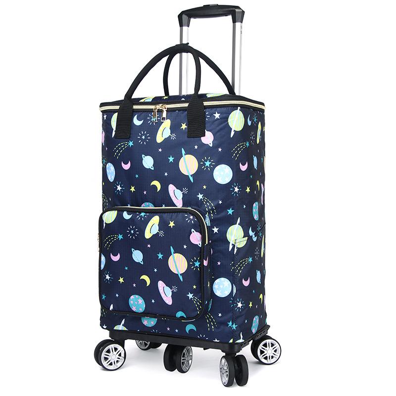 Faltbarer Einkaufswagen für Senioren mit großem Fassungsvermögen und tragbarer Aufbewahrungstasche