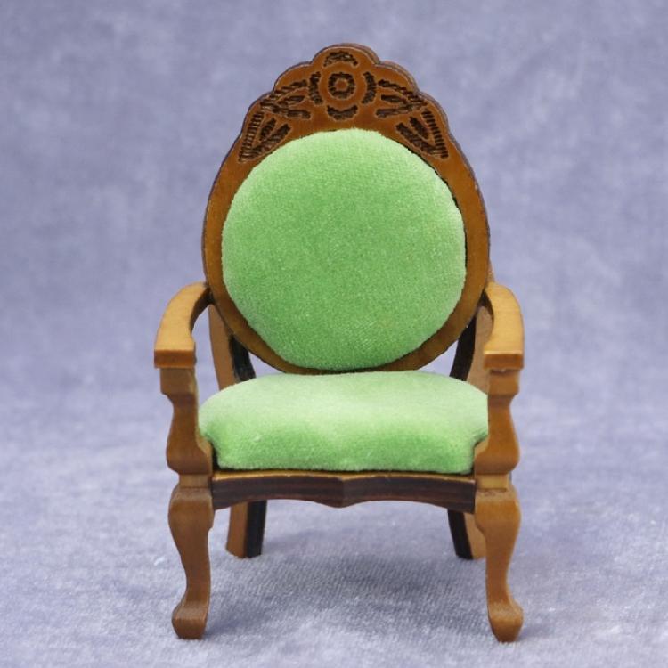 Miniature Dollhouses Display Armchair Chair Model 1/12 Scale, Realistic Zakka Vintage Chair Dollhouses Miniature