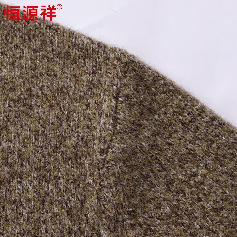Hengyuanxiang Men's 100% Pure Wool Half-Turtleneck Sweater