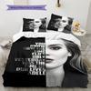 Adele Pattern Bedding,Quilt Set Quilt Cover Pillowcase Home Decoration Birthday Gift (1 * Duvet Cover + 2 * Pillowcase, Without Core)