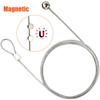 2Pcs Photo Hanging Wire and 24Pcs Mini Magnets, 1.5m(4.9ft) Stainless Steel Magnetic Photo Rope for Bedroom, Office, Wall Home Decor