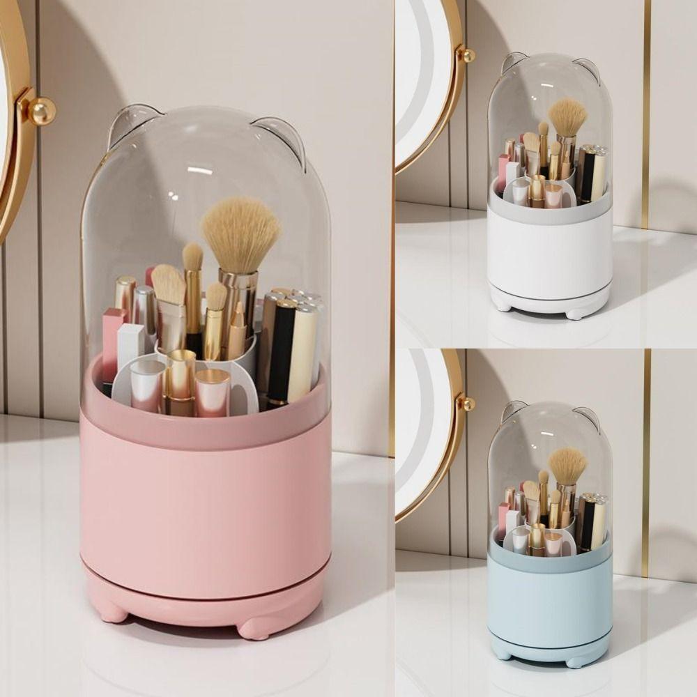 Transparent Makeup Brush Holder with Cover Luxury Cosmetics Storage Box Eye Shadow