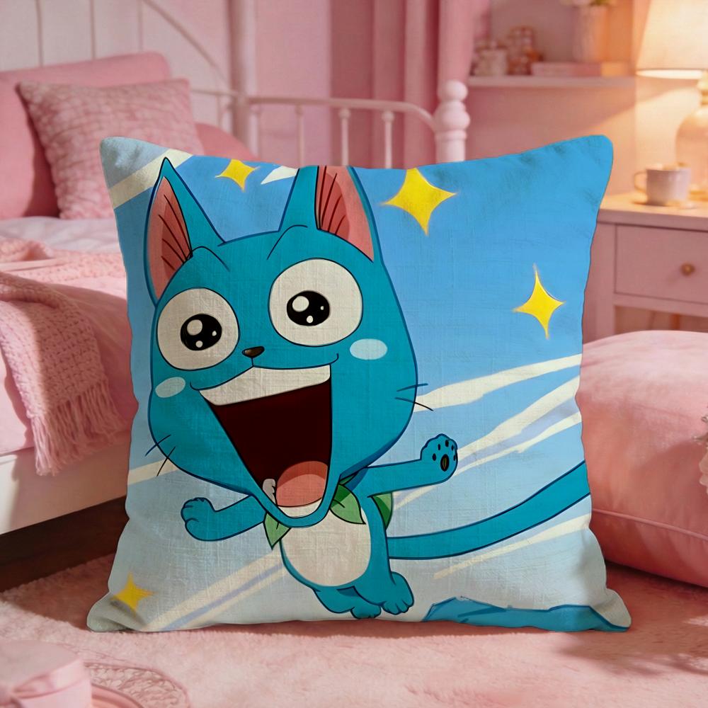 fFAIRY TAIL anime Cushion Cover Premium Comfort Reversible Pillow Cove Two in One Design for Any Room Car Interior