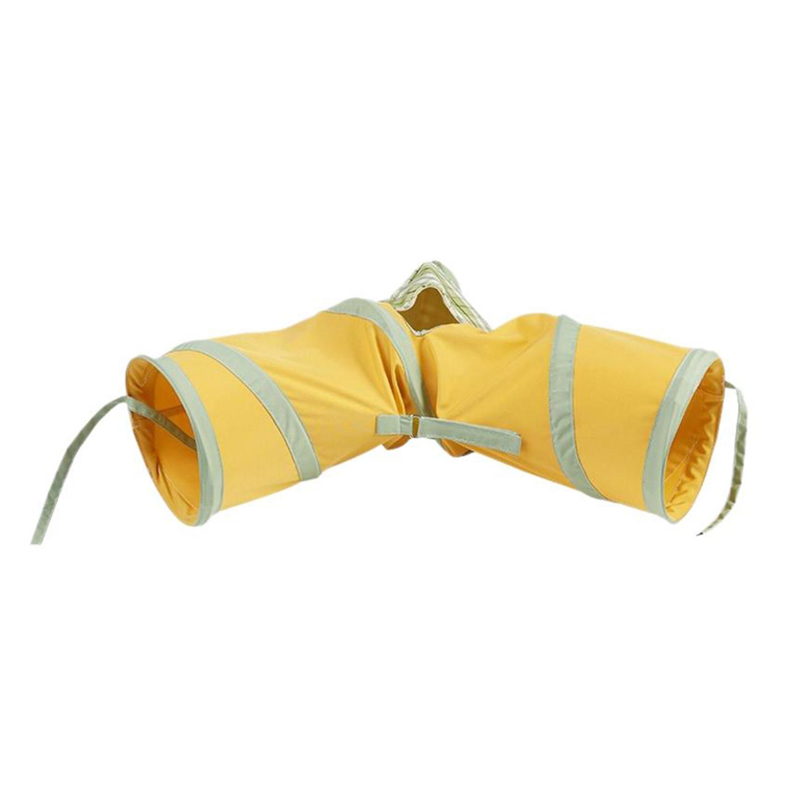 

Foldable Soft Tunnel Bed Hideaway Soft Cave Toy for Small Animal Mouse Bed Hamster Rabbits Hideouts Cage Tunnel жёлтый