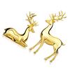 1 Pair of Deer Figurines Home Decor Desk Standing Kneeling   Statue Europn   Resin Craft