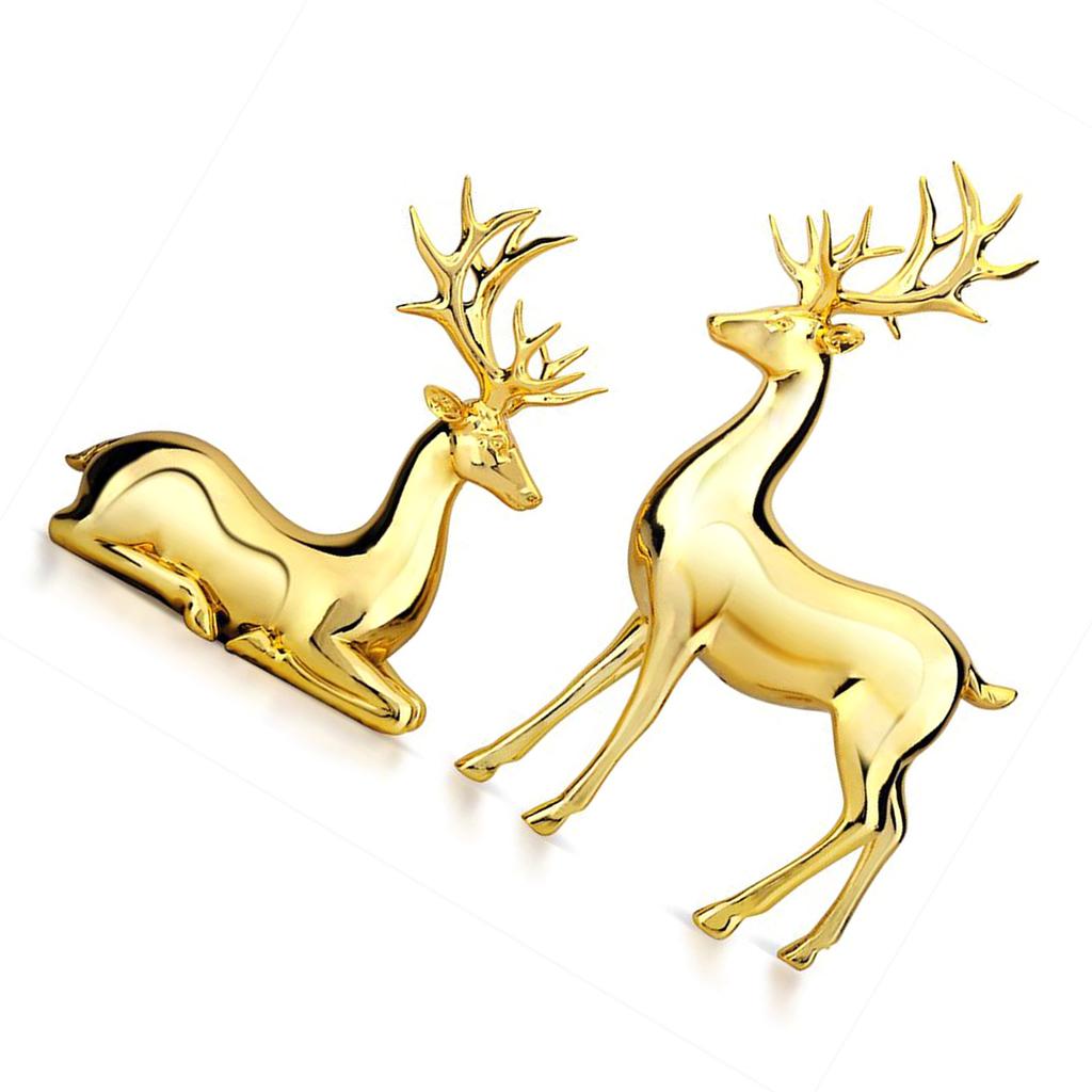 1 Pair of Deer Figurines Home Decor Desk Standing Kneeling   Statue Europn   Resin Craft