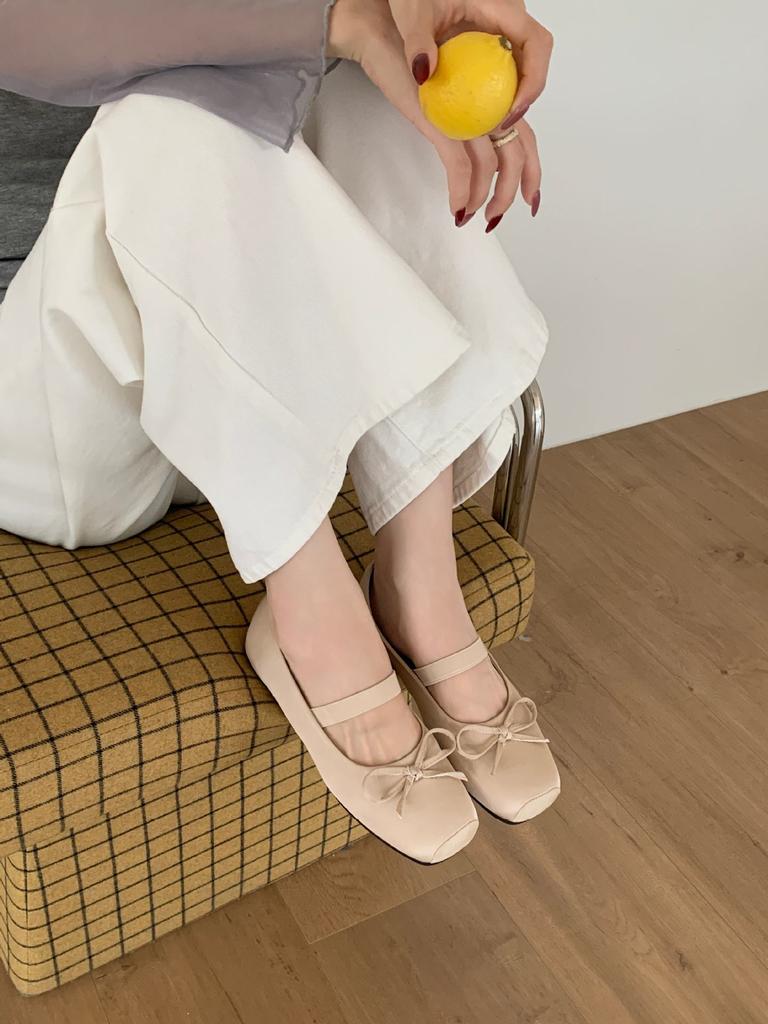 Women's 2cm Heel Bowknot Summer French Style Pumps - Elegant for Parties & Office