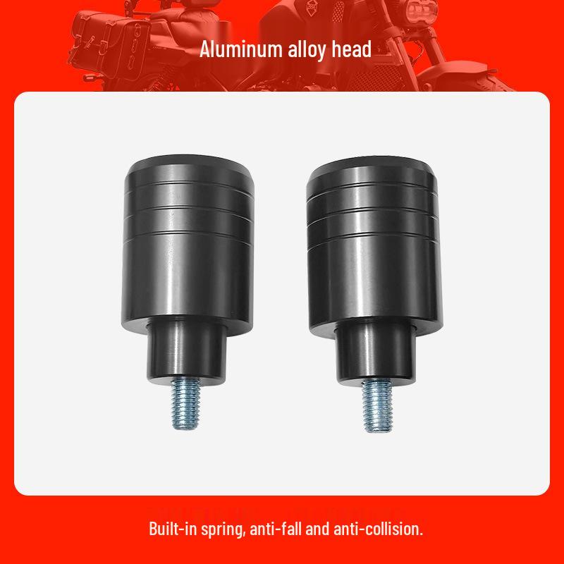 Motorcycle Crash Bar Anti-Fall Head: Rubber-Aluminum with Spring Buffer