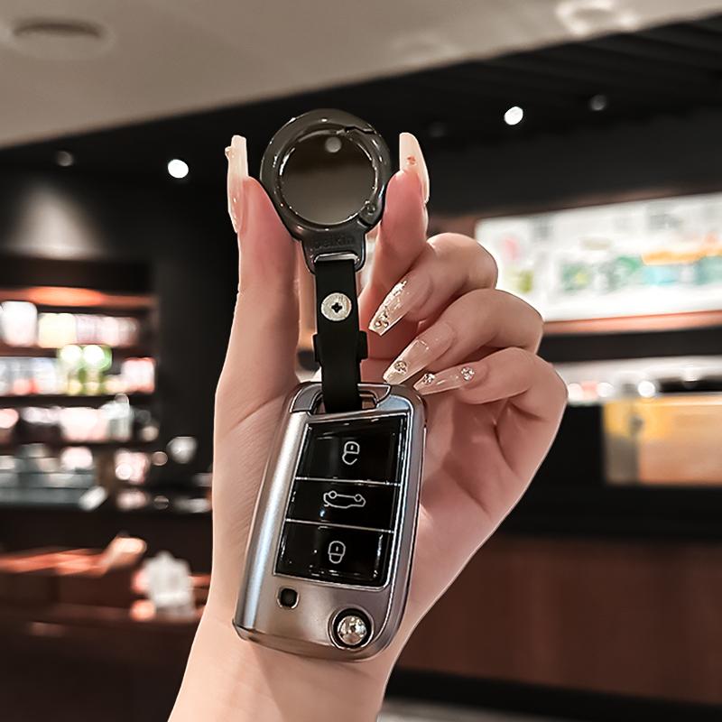 Fashion TPU Car Flip Remote Key Case Cover Holder Shell Fob For VW Volkswagen Golf 7 MK7 Tiguan MK2 Auto Keychain Accessories zr3