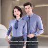 Teluoman Unisex Wrinkle-Free Bamboo Fiber Stretch Long Sleeve Formal Shirt
