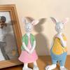Easter Bunny Decor Easter Rabbits Resin Figurine Cute Bunny Decor Table Decorations Resin Bunny Decorations For Home Garden