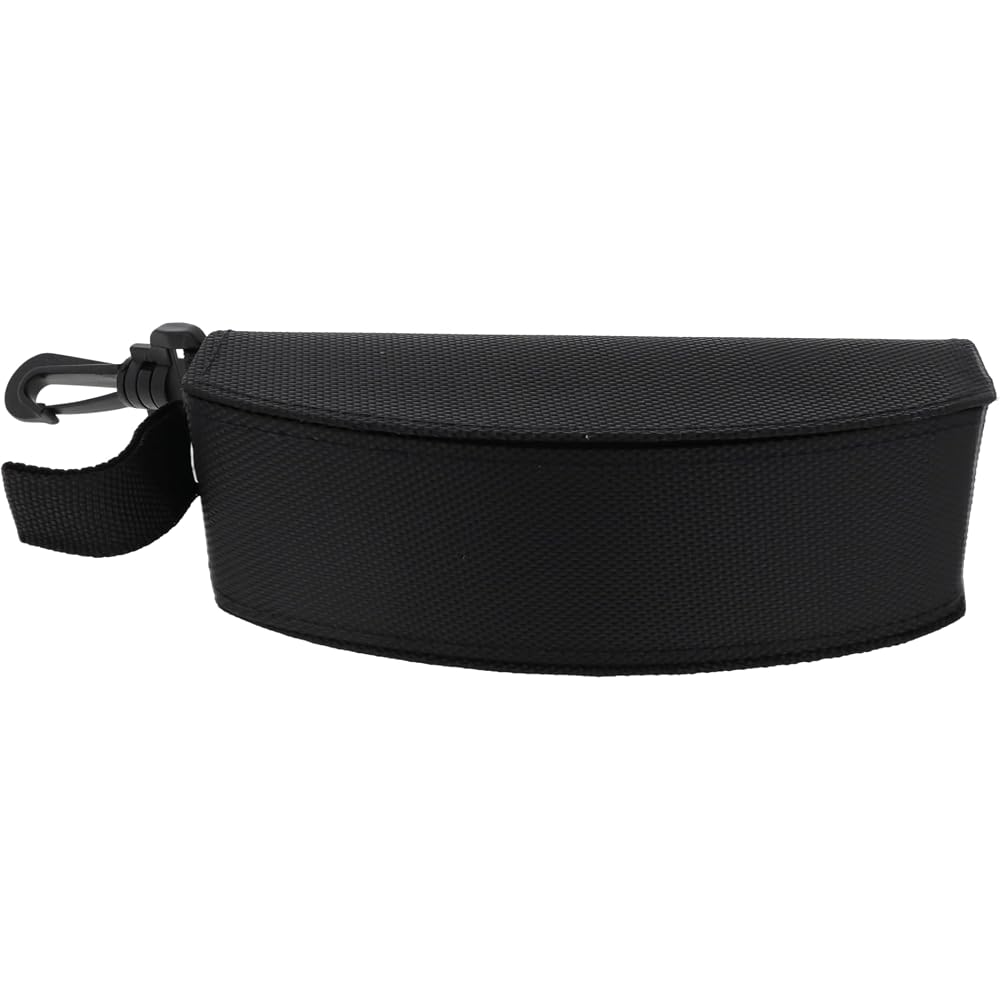 Sakae Large Sports Casual Eyeglasses Case with Hook Vertical Pouch L Black