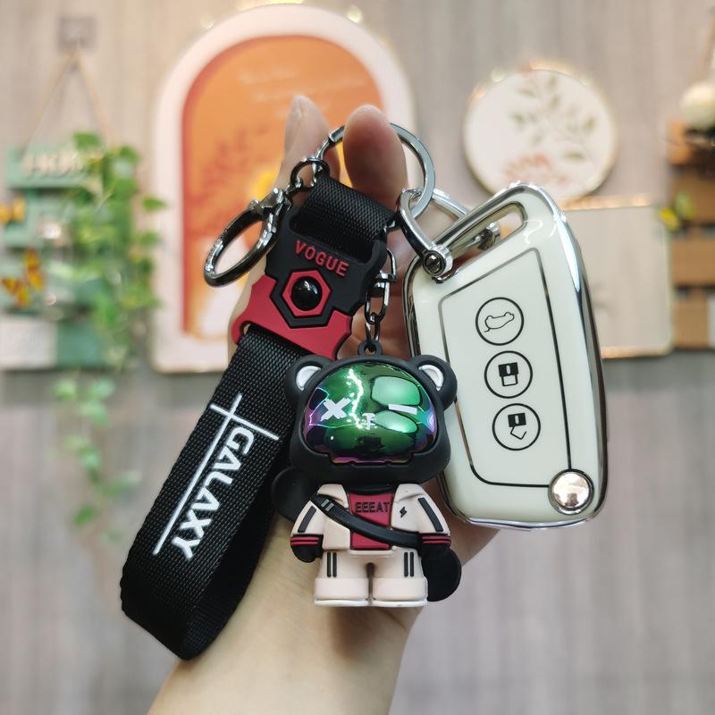 New Baojun Key Case for Kiwi EV, E300, RC6/RC5, RS3, RS5, Nano Car - Female Buckle Shell Bag