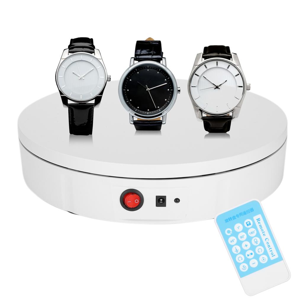 30cm Diameter Watch Remote Control Rotating Turntable Electric Round Display Stand