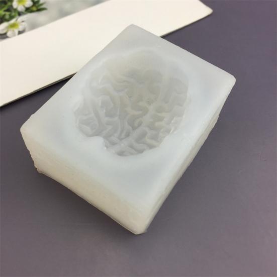 Silicone Brain & Heart Candle Mold Realistic Organ Shape Mold for Epoxy Resin Fondant Soap Easy-Release DIY Craft Mold