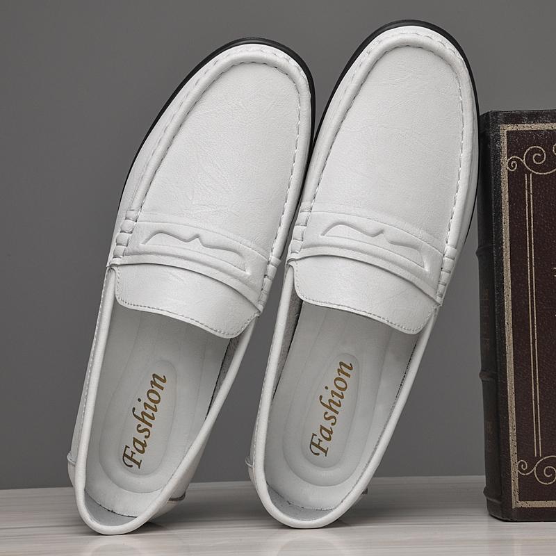 Plus Size Split Leather Shoes Men Loafers Comfortable Casual Shoes Men Flats Moccasins Men Driving Shoes