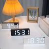 Adjustable Voice Control Digital Alarm Clock Dual Alarm Desktop Clock  Displays Time