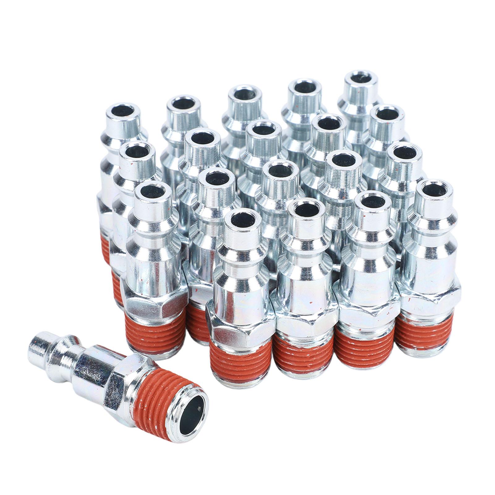 

20PCS Industrial Air Plugs 1 4 Inch NPT Male Thread Quick Connect Adapters for Air Compressors Pneumatic Tools
