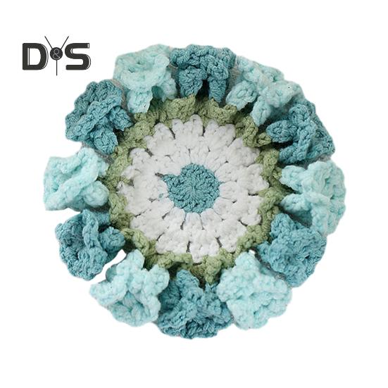 Květinový tkaný podtácek, protiskluzové držáky na kelímky, prostírání, dekorativní háčkovaná konvalinka, podložka na nápoje, opakovaně použitelný prostírání na stůl, kuchyňské doplňky.