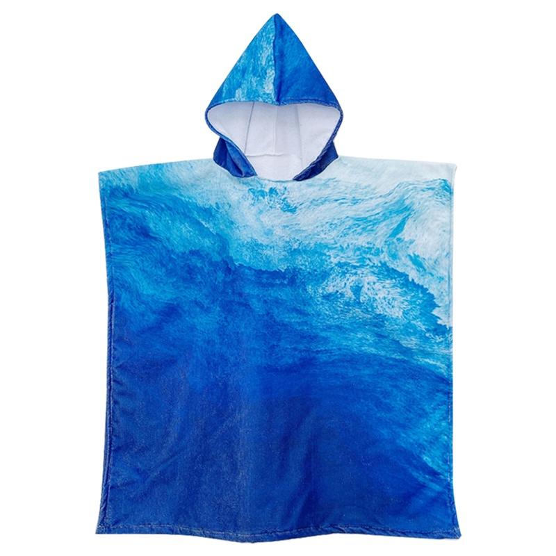 

Детское банное полотенце с капюшоном, быстросохнущее впитывающее полотенце для плавания, дорожный пляжный халат